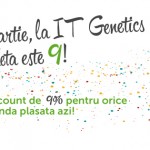 IT Genetics aniversează 9 ani de activitate cu 9% discount la orice comandă!