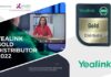 Veracomp-Exclusive Networks obtine titlul YEALINK GOLD DISTRIBUTOR 2022
